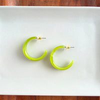 Tara Hoops - Olive Green