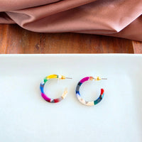 Cam Mini Hoops - Moody Mosaic
