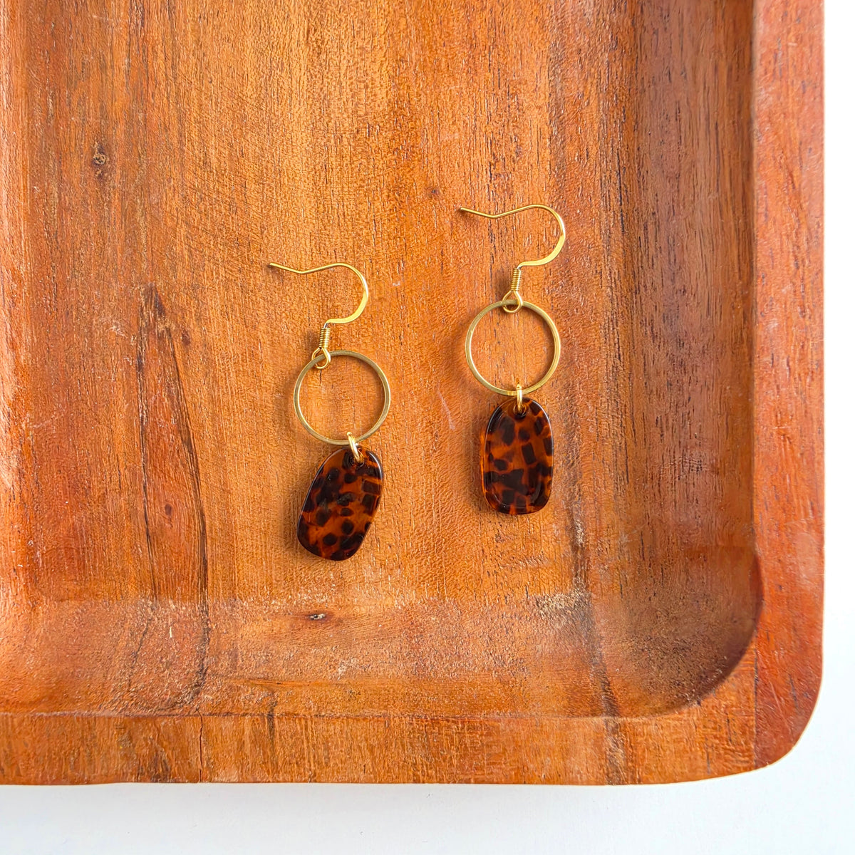 Emma Earrings - Amber Dot