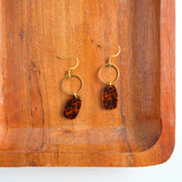 Emma Earrings - Amber Dot