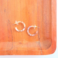 Cam Mini Hoops - Shimmering Taupe