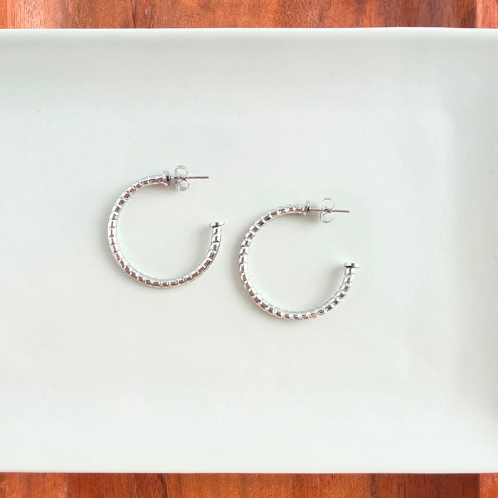 Luxe Harlow Hoops - Silver
