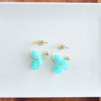 Magnolia Hoops - Aqua