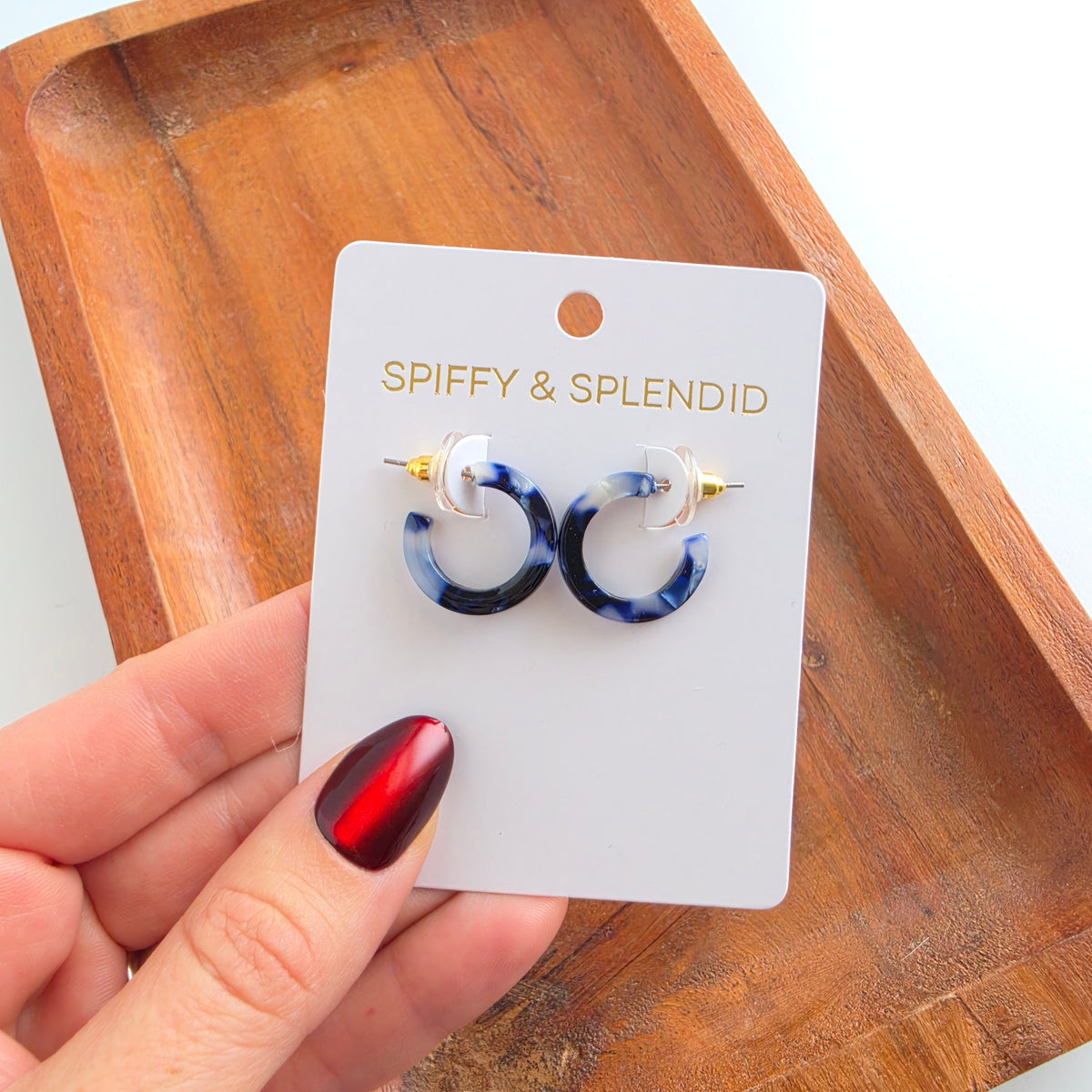 Micro Hoops - Midnight Marble