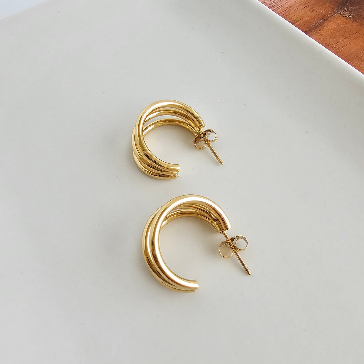 Luxe Treya Hoops - Gold