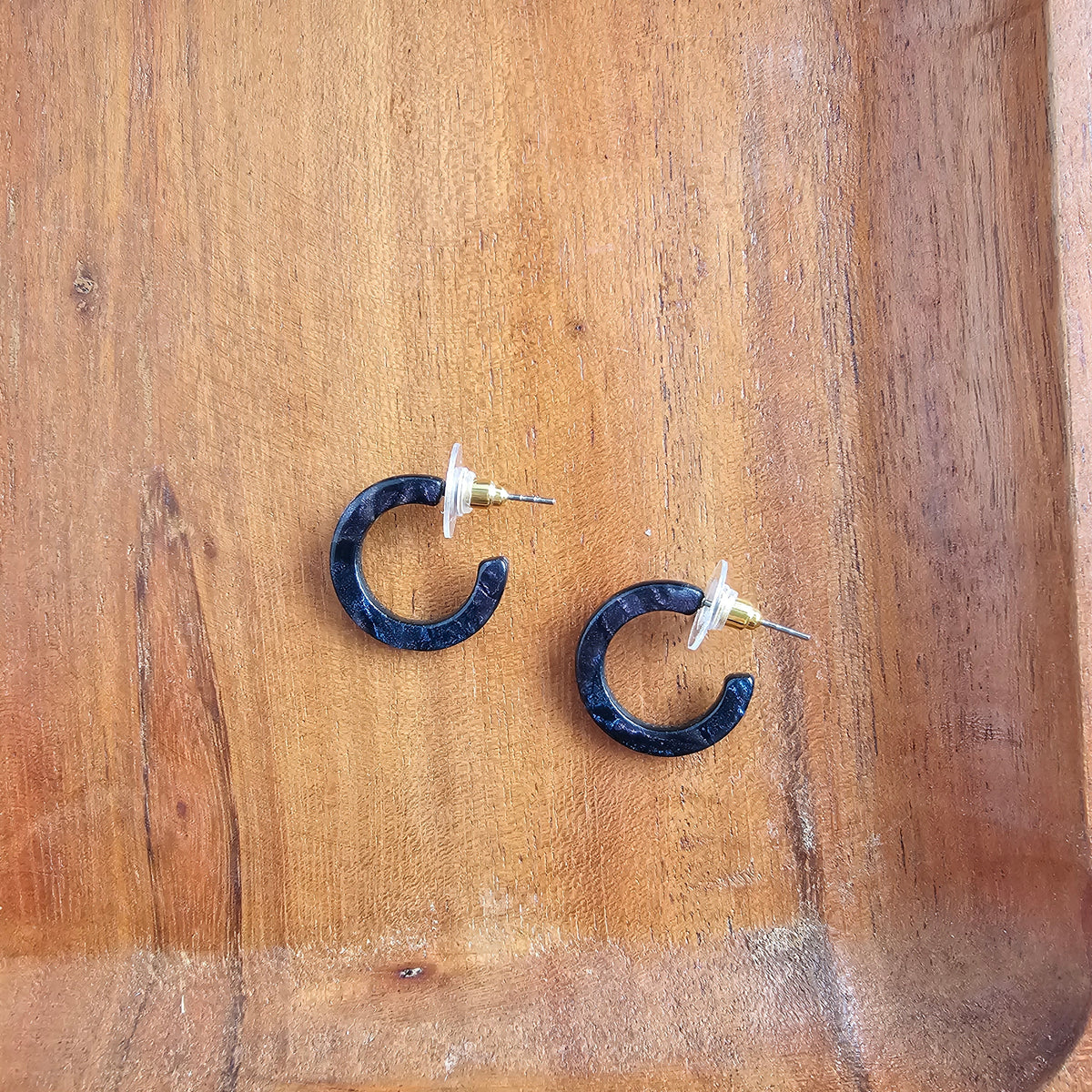 Micro Cam Mini Hoops - Midnight Shimmer