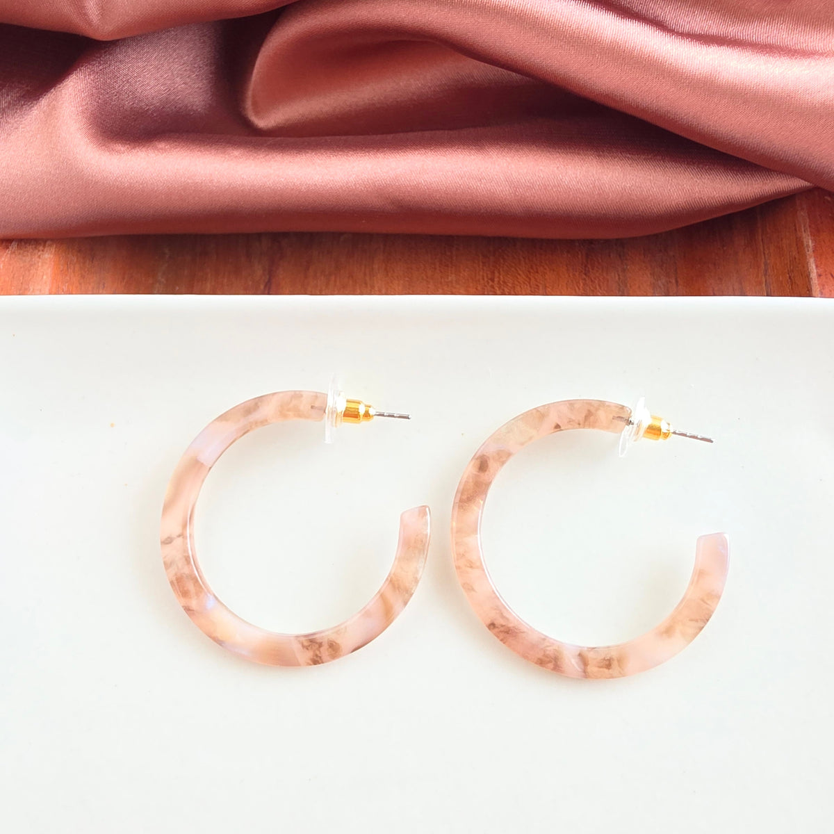 Camy Hoops - Shimmering Taupe