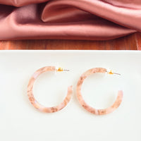 Camy Hoops - Shimmering Taupe