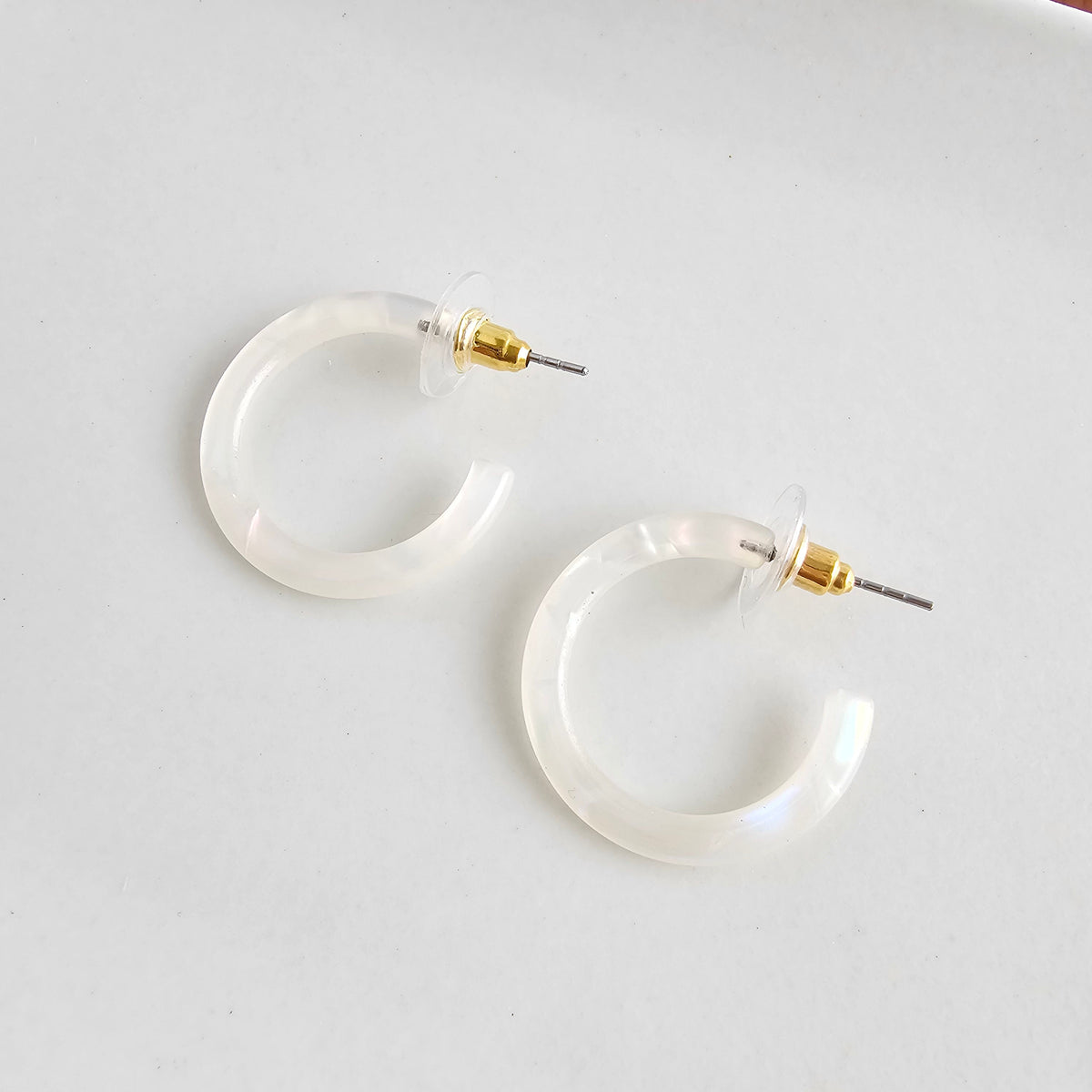 Cam Mini Hoops - Opalite