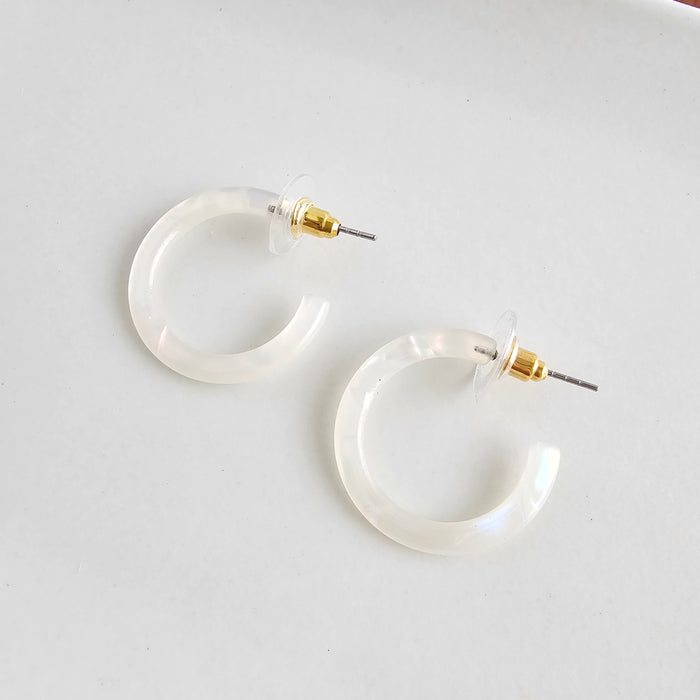Cam Mini Hoops - Opalite