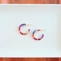 Cam Mini Hoops - Jewel Stained Glass