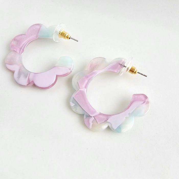 Flora Hoops - Lilac Quartz