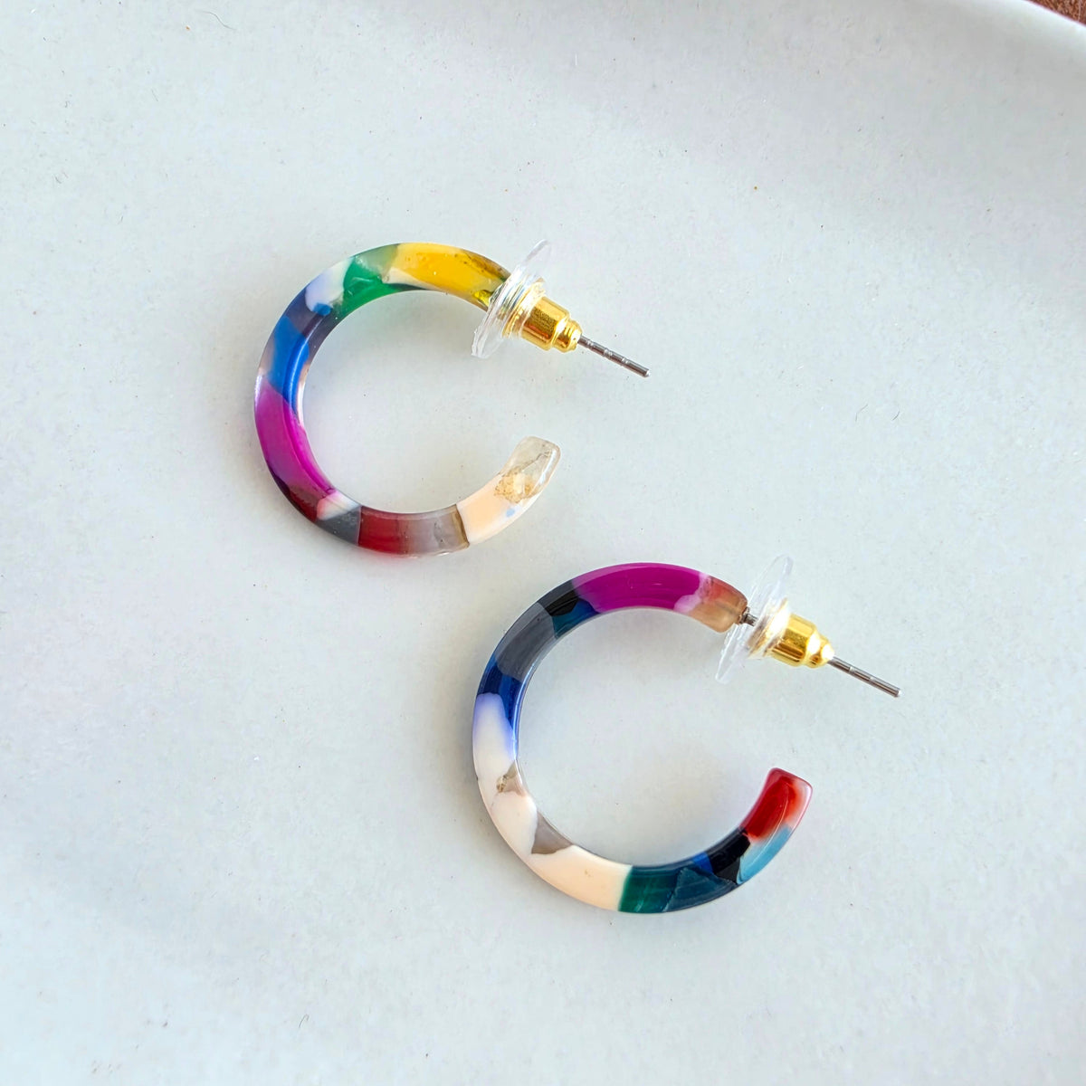 Cam Mini Hoops - Moody Mosaic