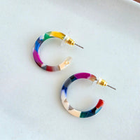 Cam Mini Hoops - Moody Mosaic