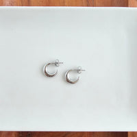 Luxe Selena Hoops - Mini - Silver