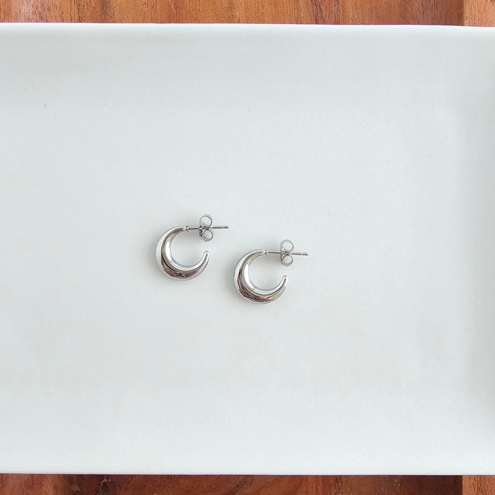 Luxe Selena Hoops - Mini - Silver