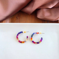 Cam Mini Hoops - Jewel Stained Glass