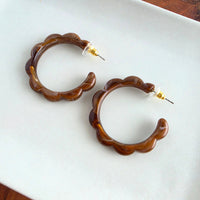 Scarlett Hoops - Cocoa Brown
