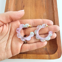 Flora Hoops - Lilac Quartz