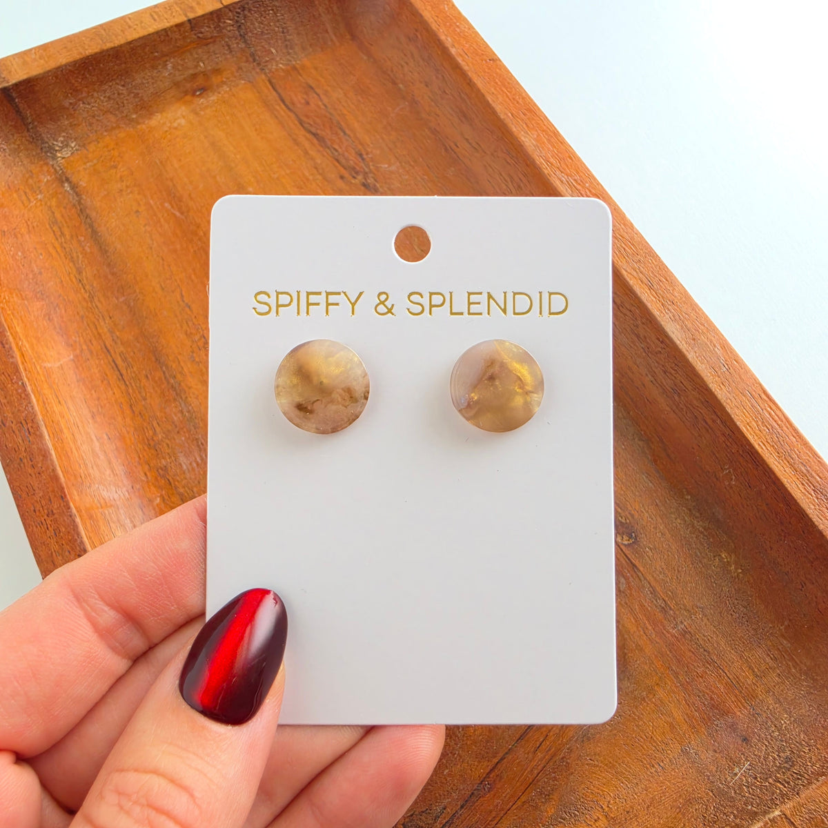 Sophie Studs - Shimmering Taupe