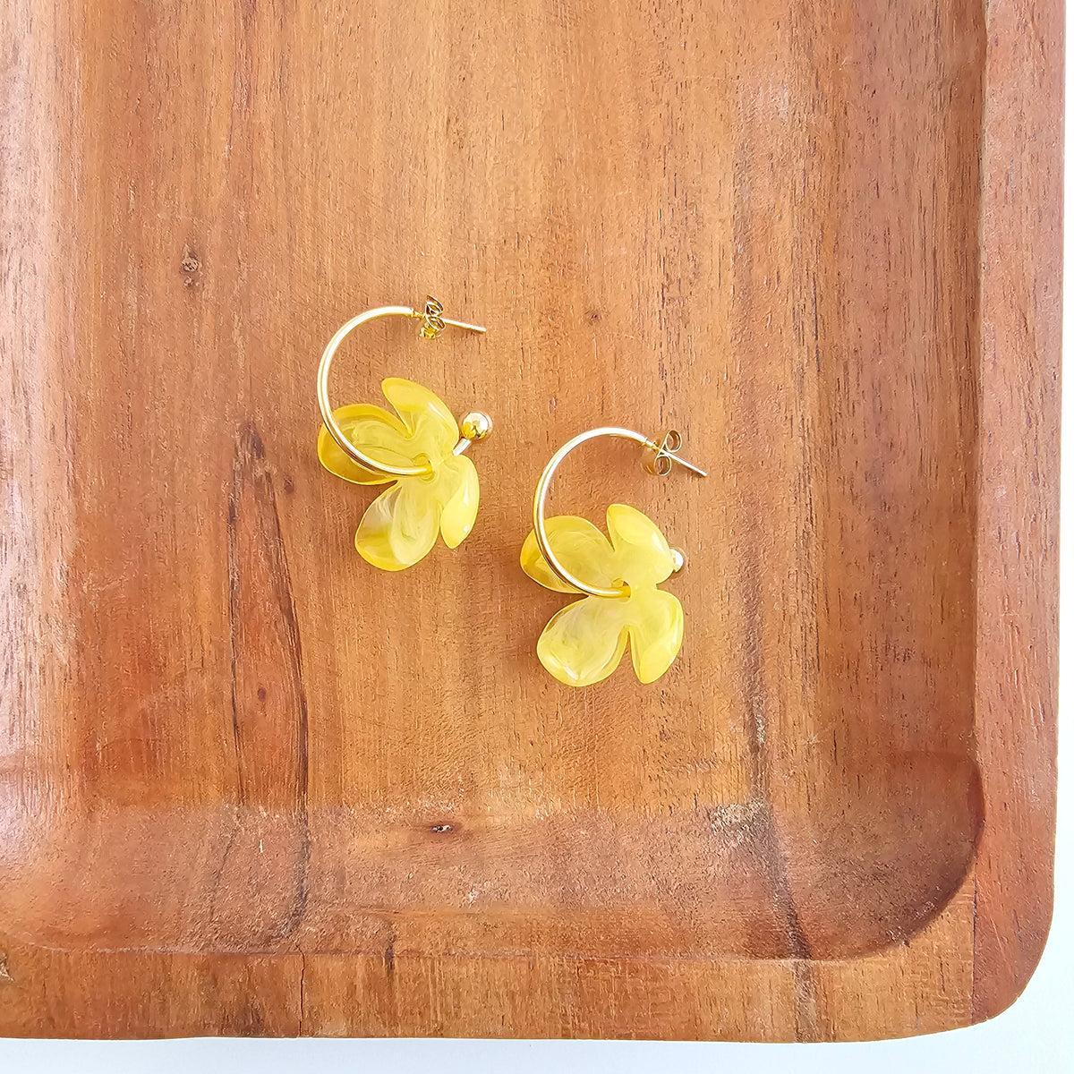 Primrose Hoops - Lemon Yellow
