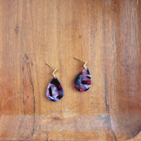 Leah Earrings - Burgundy