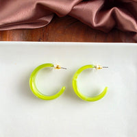 Tara Hoops - Olive Green