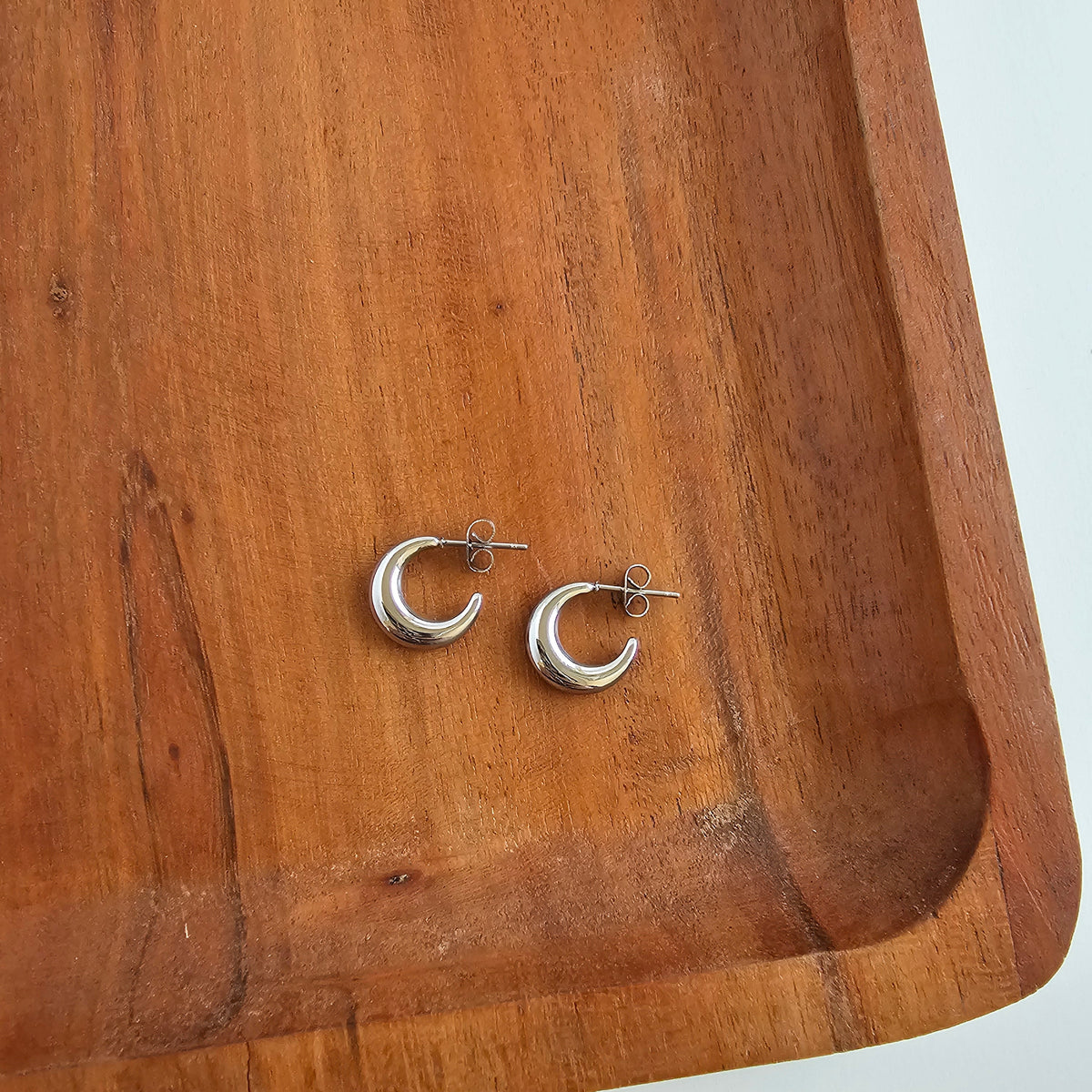 Luxe Selena Hoops - Mini - Silver