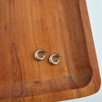 Luxe Selena Hoops - Mini - Silver