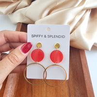 Sadie Earrings - Ruby Red