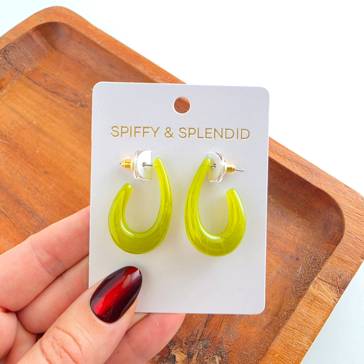 Julie Hoops - Olive Green