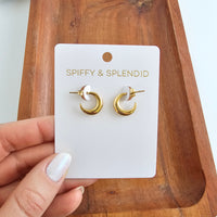 Luxe Selena Hoops - Mini - Gold