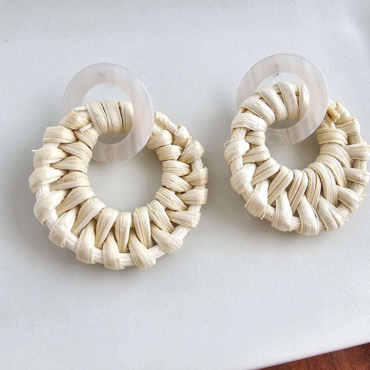 Calypso Earrings - Light Rattan