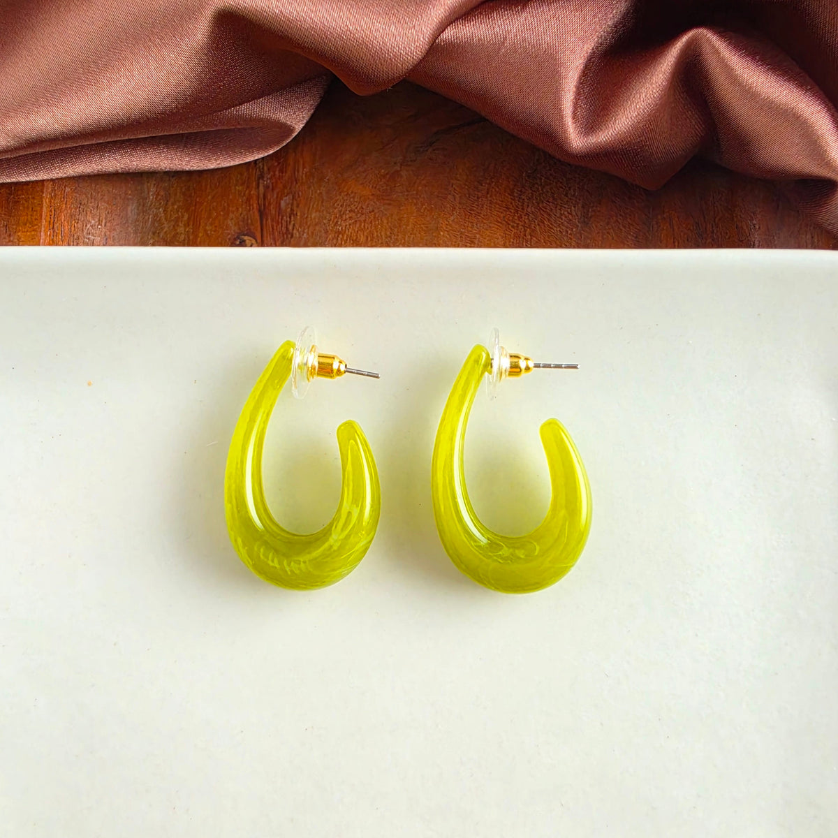 Julie Hoops - Olive Green