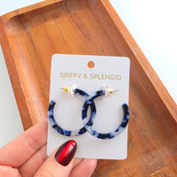 Camy Hoops - Midnight Marble