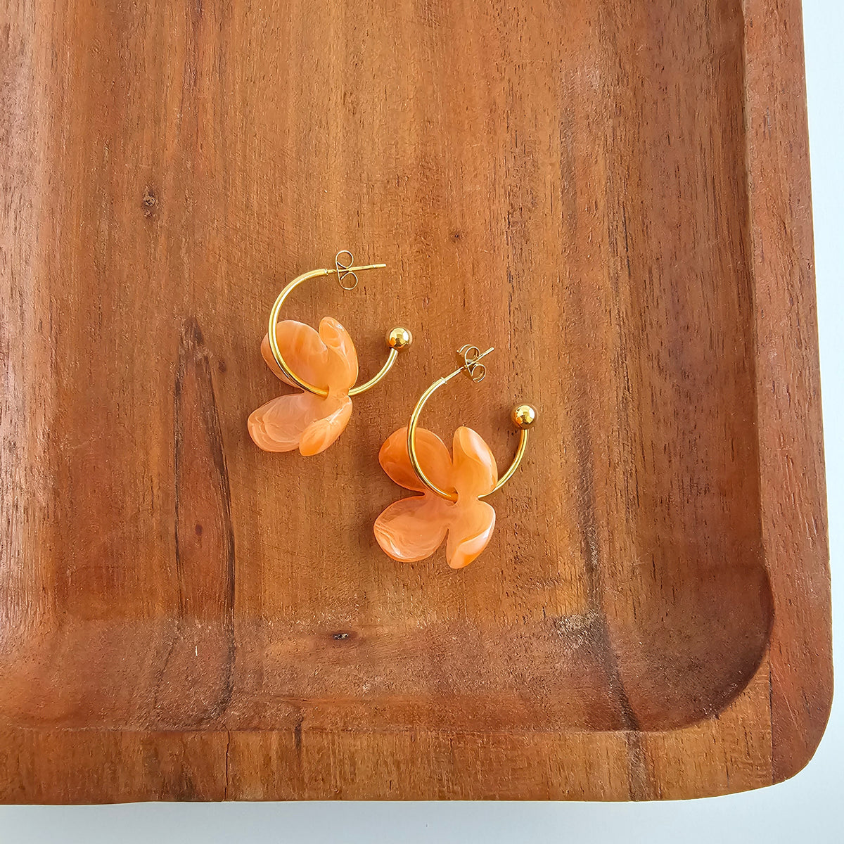 Primrose Hoops - Tangerine Orange