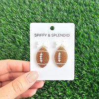 Bow Football Earrings