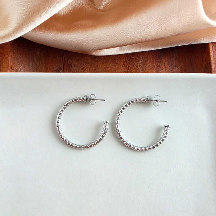 Luxe Harlow Hoops - Silver