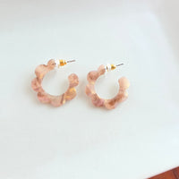 Flora Mini Hoops - Shimmering Taupe