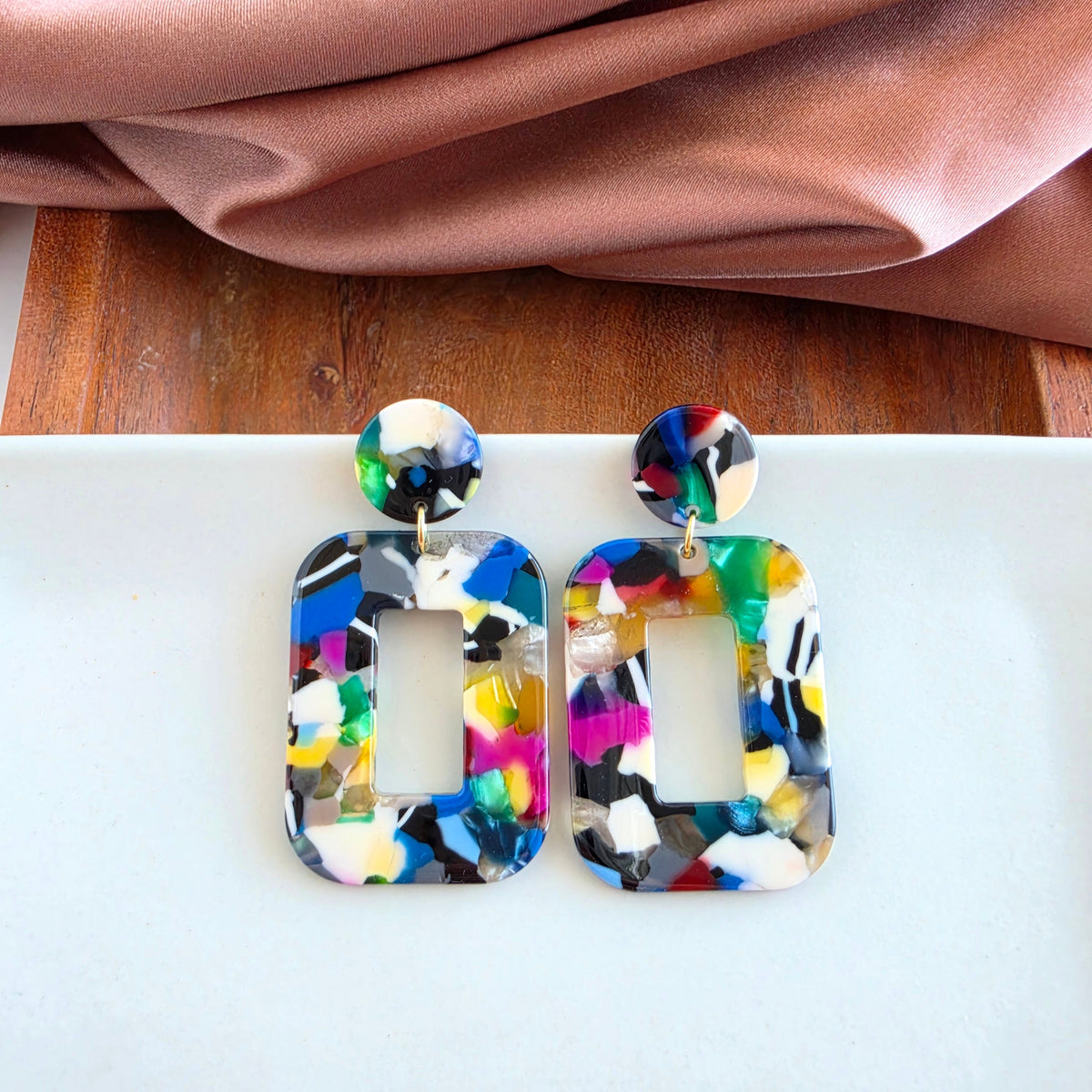 Margot Earrings - Moody Mosaic