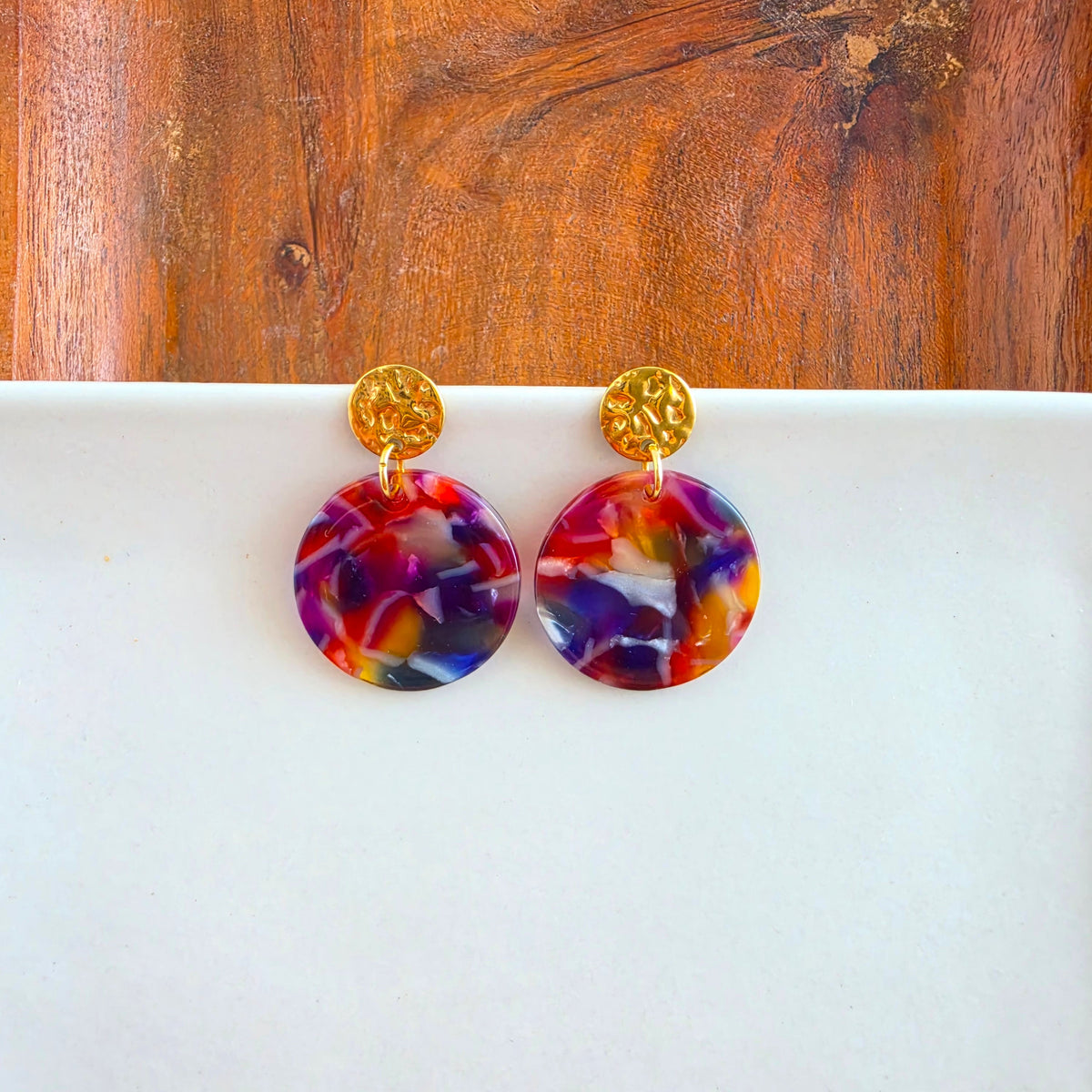 Addy Earrings - Jewel Stained Glass