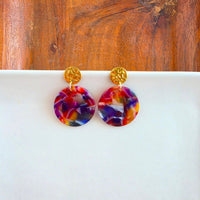 Addy Earrings - Jewel Stained Glass
