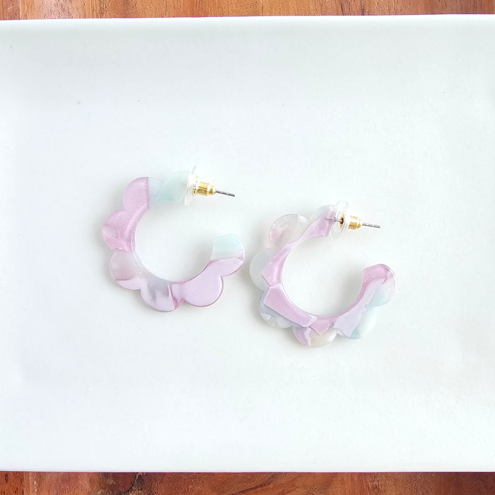 Flora Hoops - Lilac Quartz