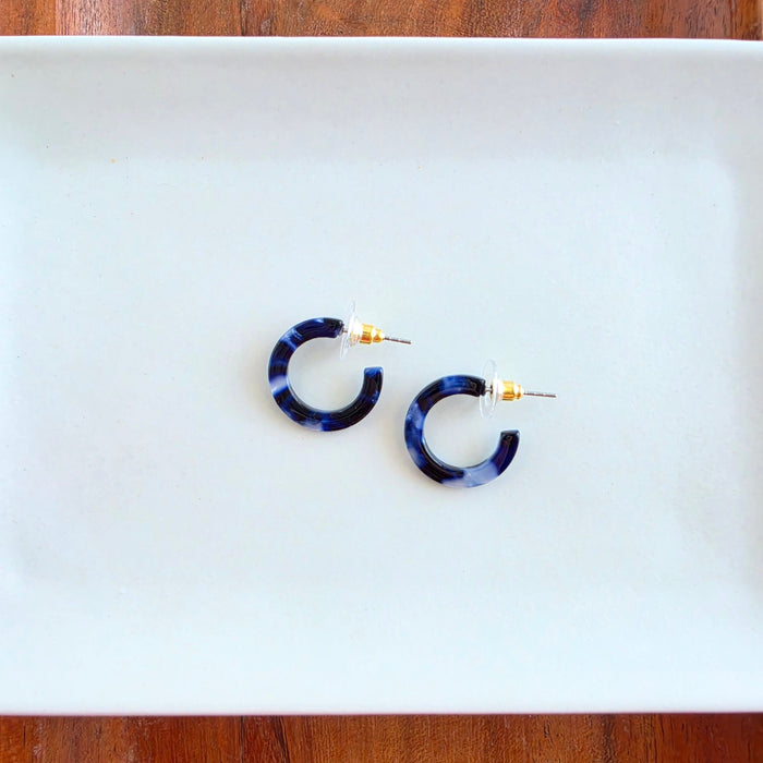 Micro Hoops - Midnight Marble