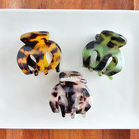 Claire Hair Claw Trio - Olive Tortoise, Blonde Tortoise, and Tortoise