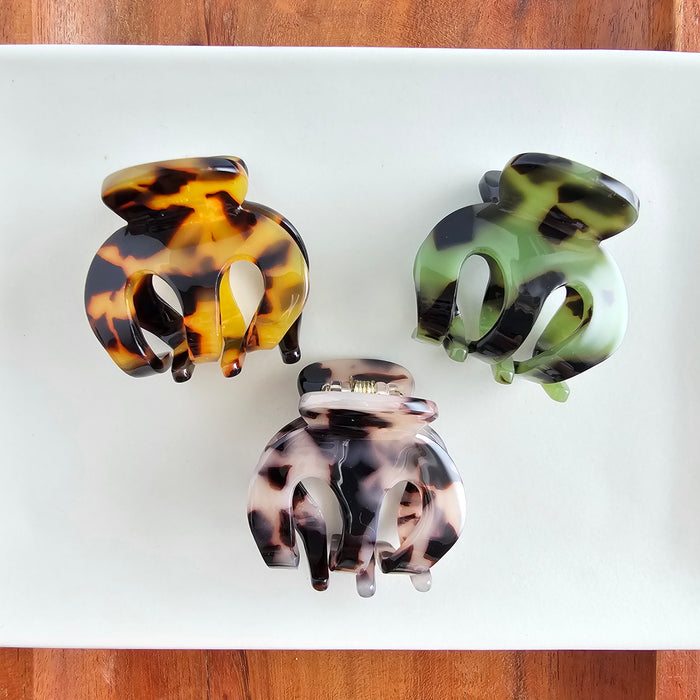 Claire Hair Claw Trio - Olive Tortoise, Blonde Tortoise, and Tortoise