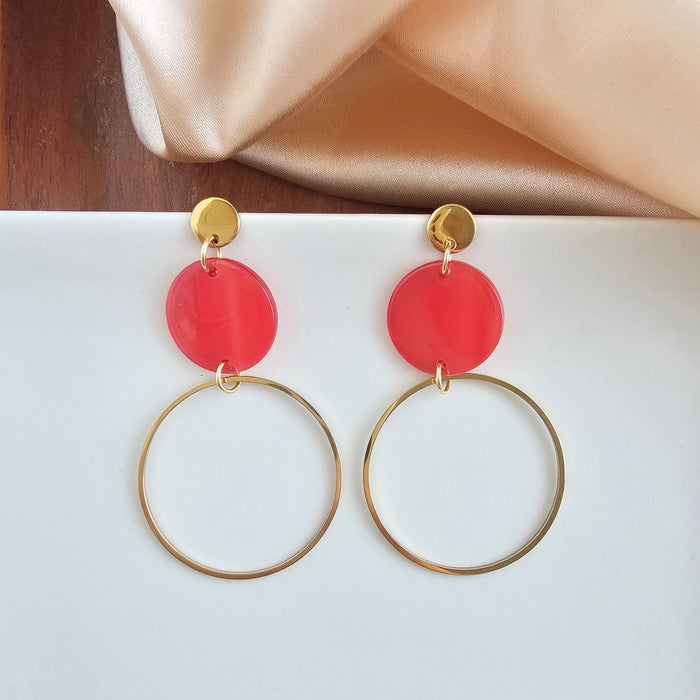 Sadie Earrings - Ruby Red