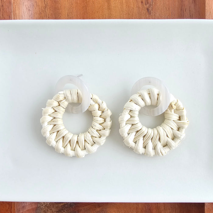 Calypso Earrings - Light Rattan