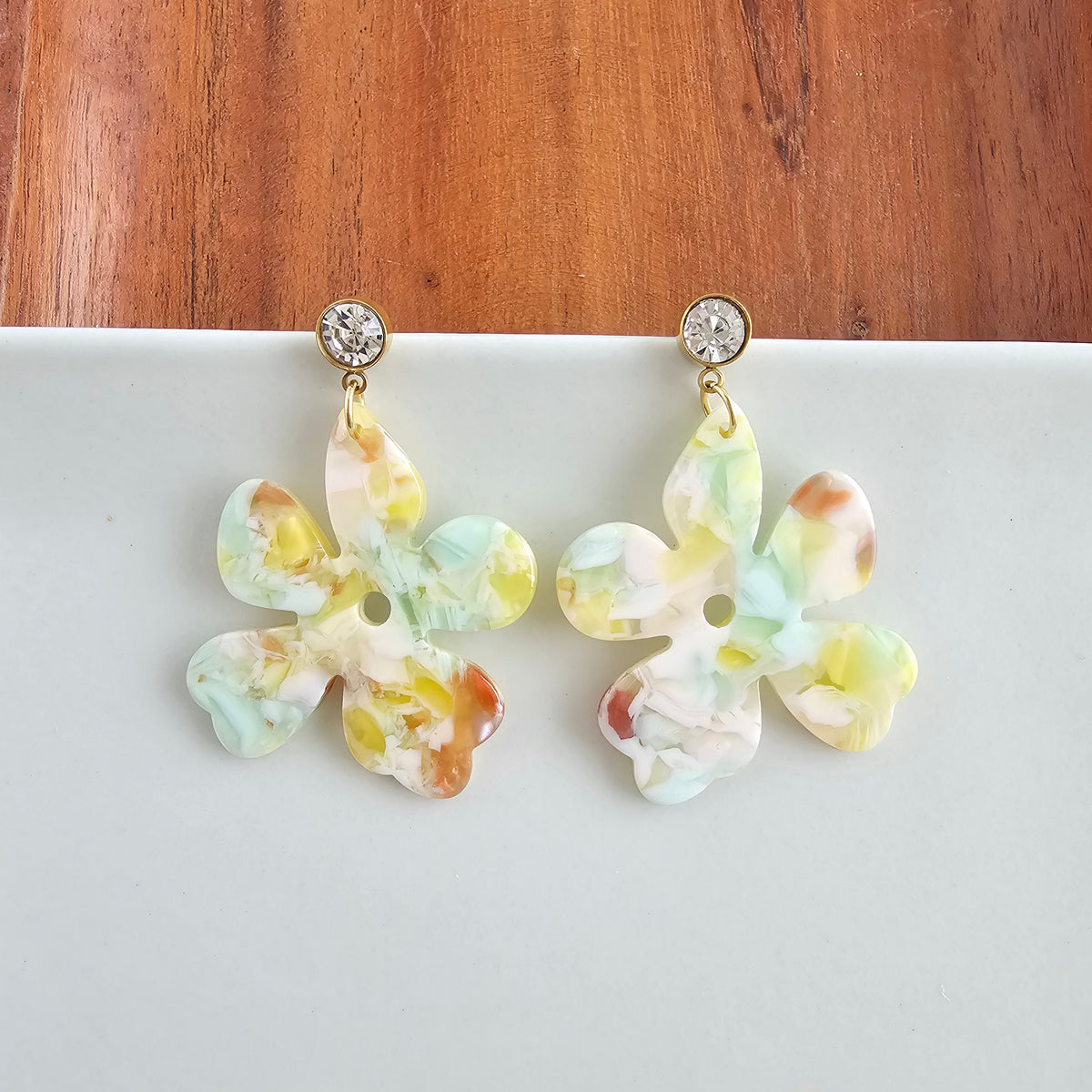 Petunia Earrings - Citron Zest