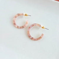 Cam Mini Hoops - Shimmering Taupe